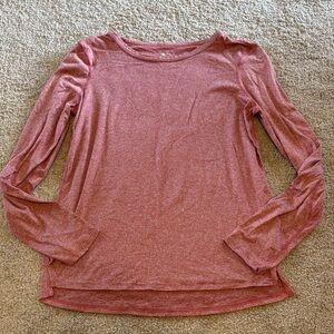 Zella Women’s Red Heathered Long Sleeve Top